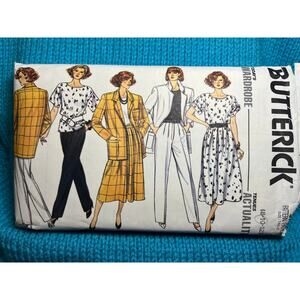 Butterick 3760 pattern Suit blazer top A line skirt straight pant size 8 10